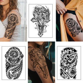 Tatouages temporaires Yazhiji montrant leur résistance à l'eau
