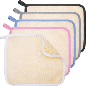 Tatuo serviettes exfoliantes ensemble de 5 pièces en blanc, rose et bleu