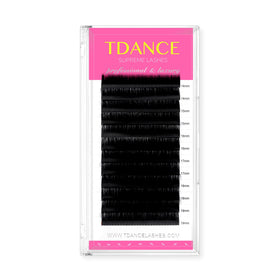 TDANCE Extensions de cils noirs mats en boîte, vue de face