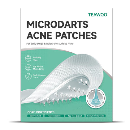 TEAWOO patches anti-acné 18 unités vue avant avec emballage