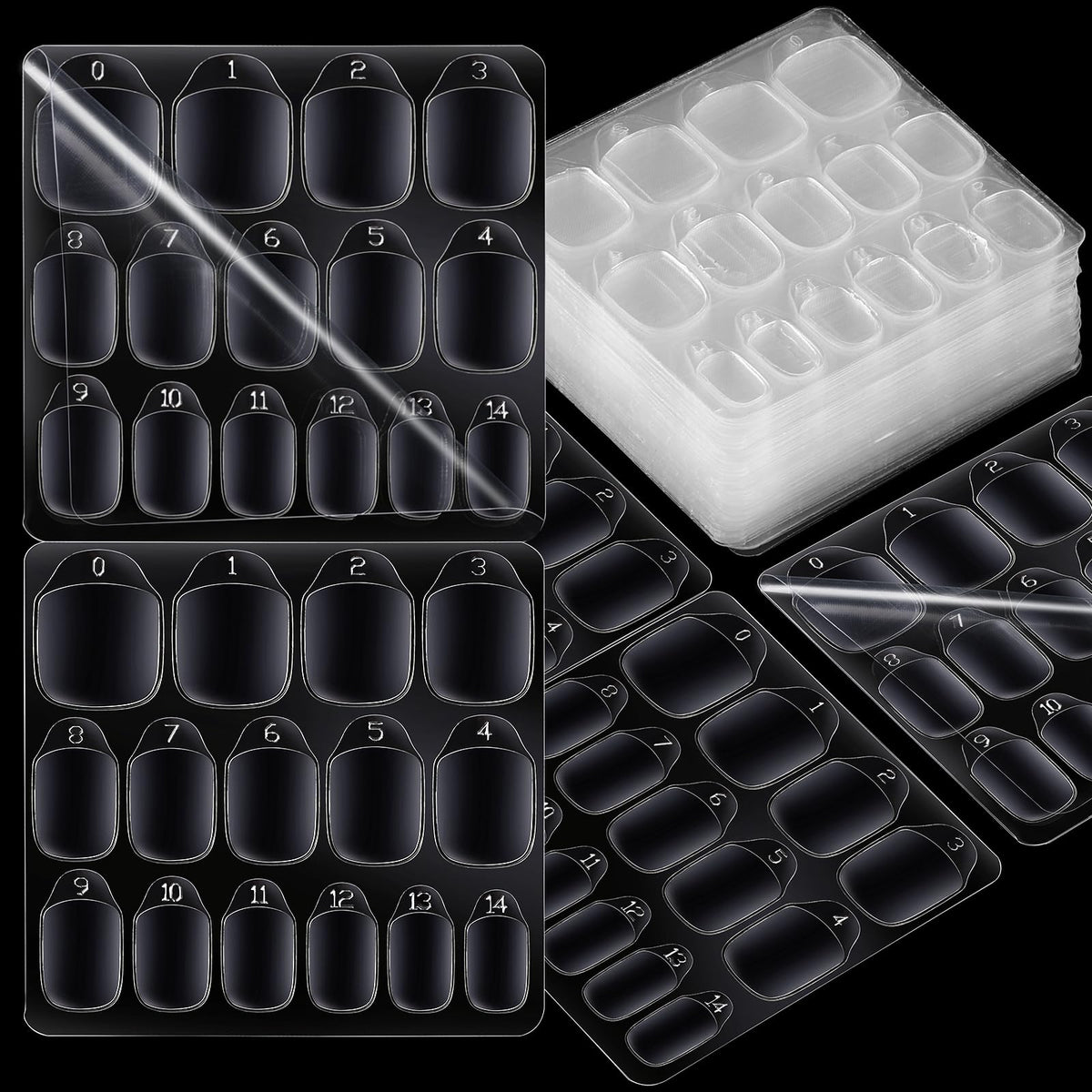 Teenitor 600pcs onglets autocollants transparents et jaunes, vue avant