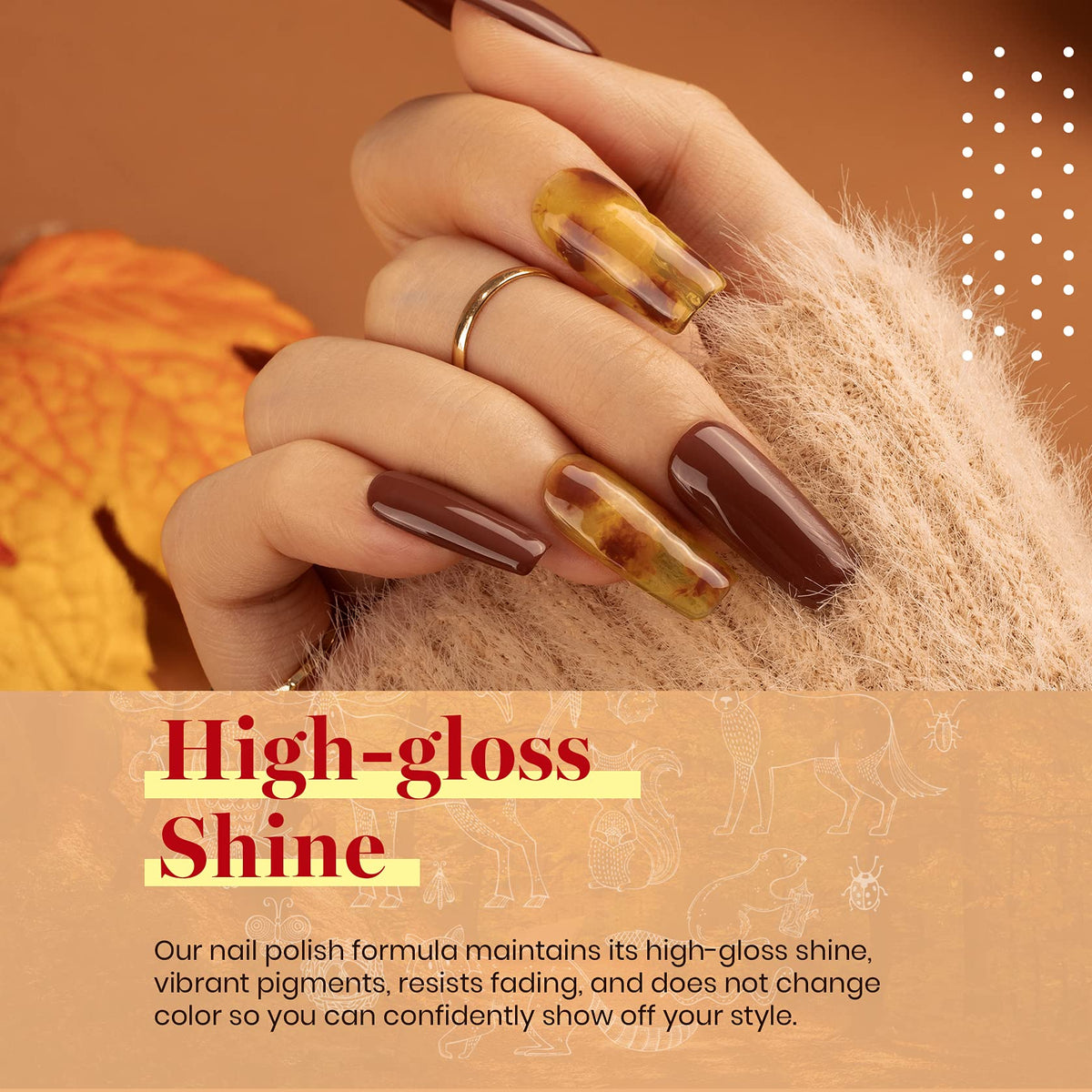 teinte 309 du vernis à ongles gel caramel de beetles