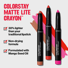 Teinte REVLON ColorStay Matte Lite 012 On Cloud Wine sur lèvres