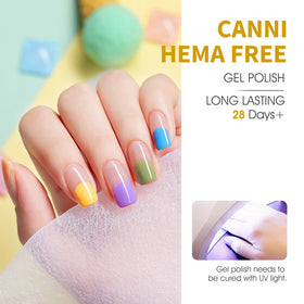 Teintes arc-en-ciel du vernis à ongles en gel CANNI