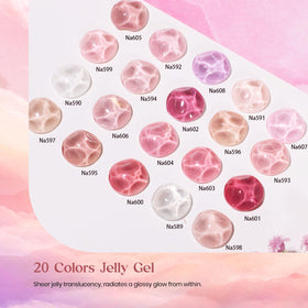 teintes de vernis gel rose nude et blanc laiteux