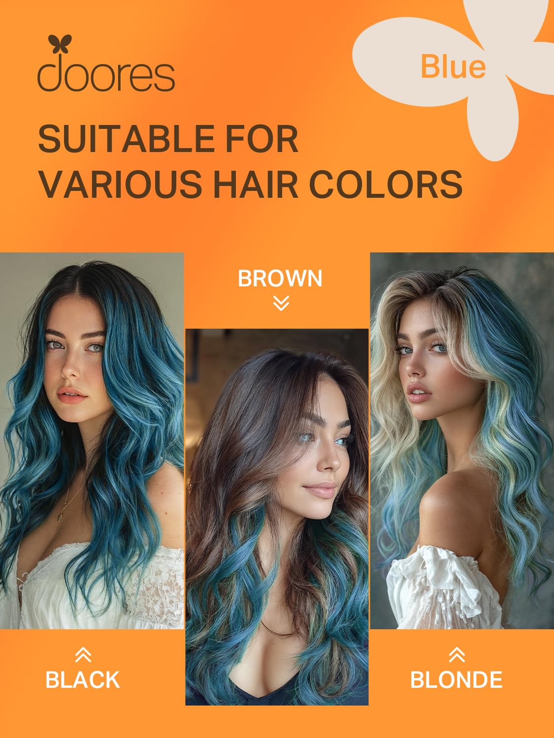 Teintes disponibles des extensions DOORES, présentation colorée