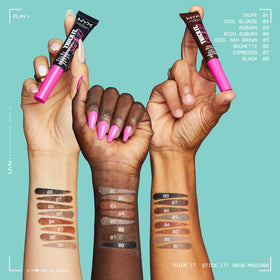 Teintes disponibles du Gel Épaississant pour Sourcils NYX