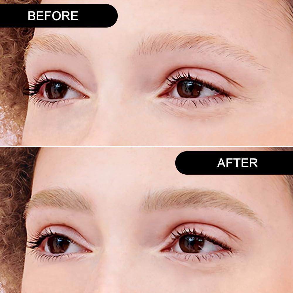 Teintes marron moyen et gris de la poudre à sourcils FeiCuiYun