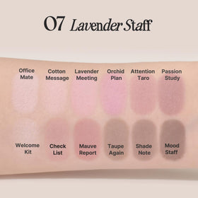 Teintes mates de la palette CLIO mises en valeur