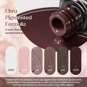 Teintes nude et marron du kit de vernis gel beetles