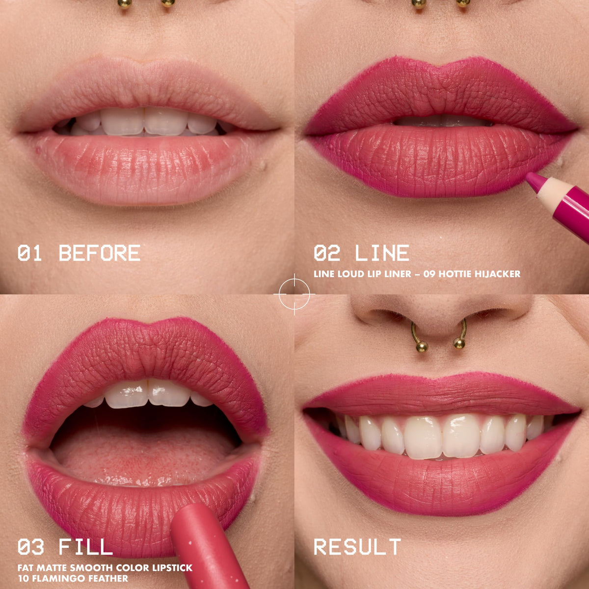 Teintes variées de rouge à lèvres NYX Fat Matte