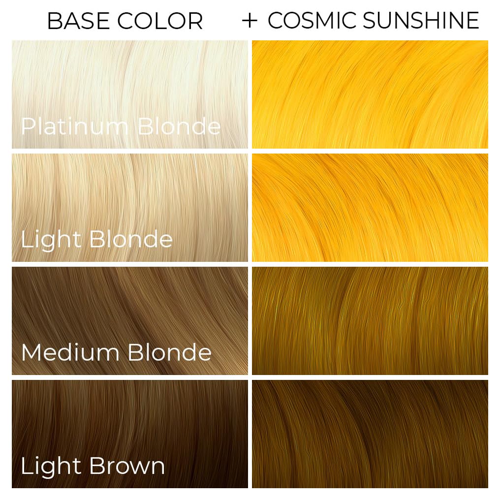 Teinture capillaire ARCTIC FOX Cosmic Sunshine 236 ml sur cheveux éclaircis