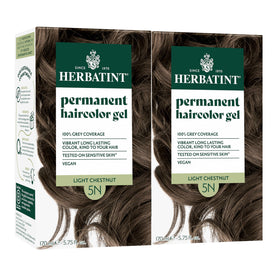 Teinture capillaire Herbatint 5N Châtain Clair devant vue avec emballage