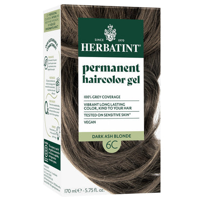 Teinture capillaire Herbatint 6C Blond Cendré 222g vue avant