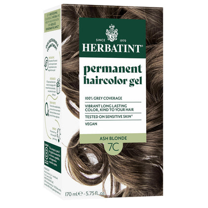 Teinture capillaire Herbatint 7C Blond Cendré avant application
