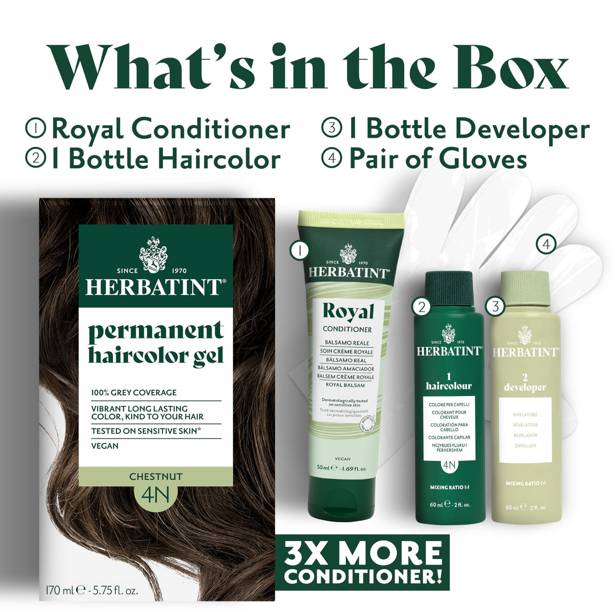 Teinture capillaire Herbatint 7C Blond Cendré avec échantillon d'après-shampooing