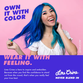 Teinture capillaire Sea Witch Lime Crime sur table