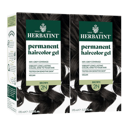 Teinture Cheveux Permanente Herbatint 2N Brun emballage avant