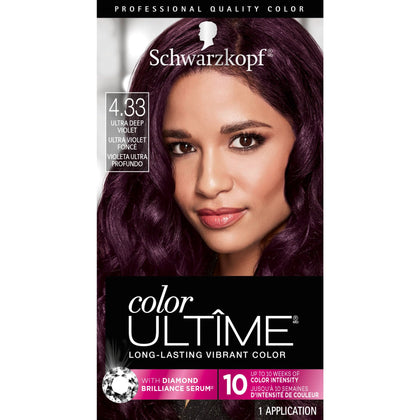 Teinture cheveux Schwarzkopf Color Ultime 4.3 Violet Profond, vue avant