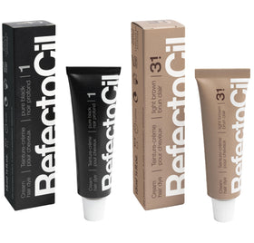 Teinture Crème RefectoCil Noir et Brun Clair en face