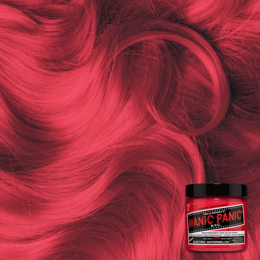 Teinture de cheveux MANIC PANIC Electric Watermelon avec accessoires
