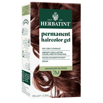 Teinture Herbatint 7M Châtain Acajou vue de face avec emballage