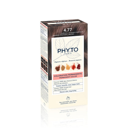 Teinture permanente PHYTO Phytocolor 4.77 Brun Châtaigne Intense vue avant