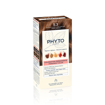 Teinture permanente PHYTO Phytocolor 5.3 Châtain Clair Doré devant