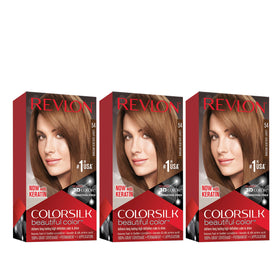 Teinture REVLON ColorSilk 53 Brun Doré Clair avant l'application