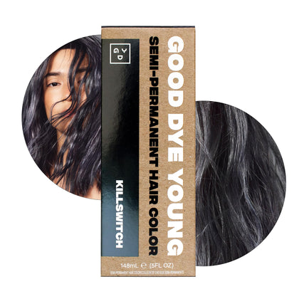 Teinture semi-permanente Good Dye Young Killswitch gris foncé, emballage avant