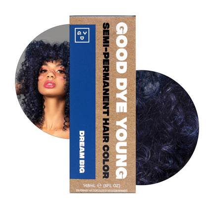 Teinture semipermanente Good Dye Young bleue nuit, flacon avant
