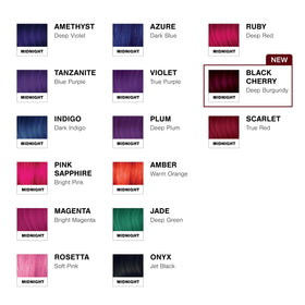 Teinture Splat Cerise Noire en application sur cheveux