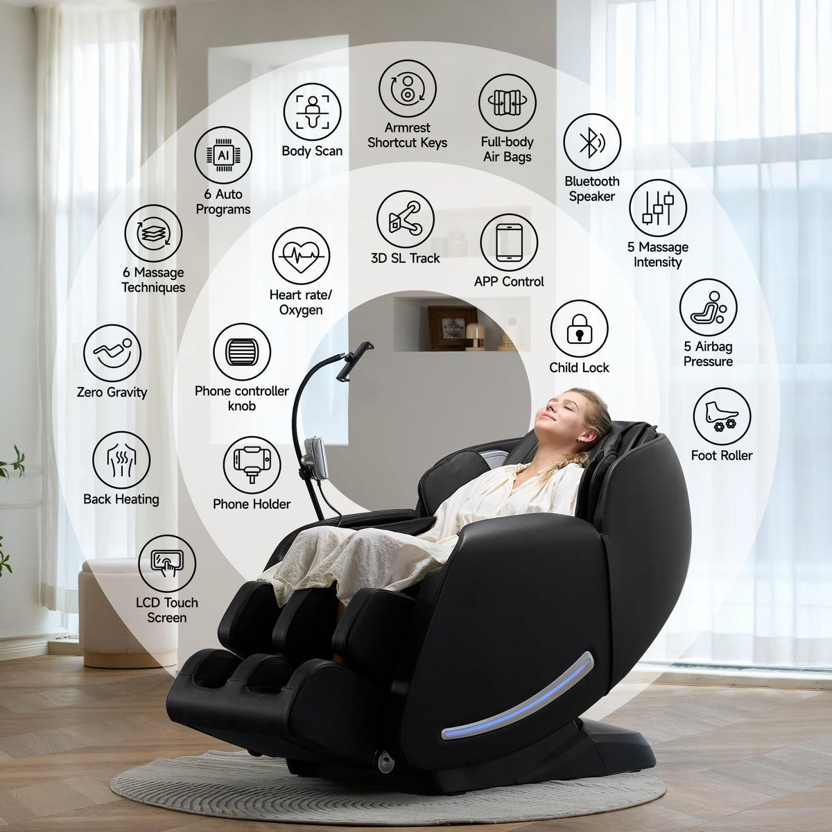 Télécommande Bluetooth du fauteuil de massage Real Relax