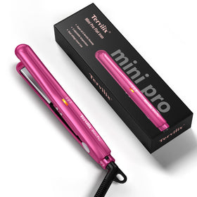 Terviiix Mini Fer à Lisser Rose vue avant avec plaques en céramique