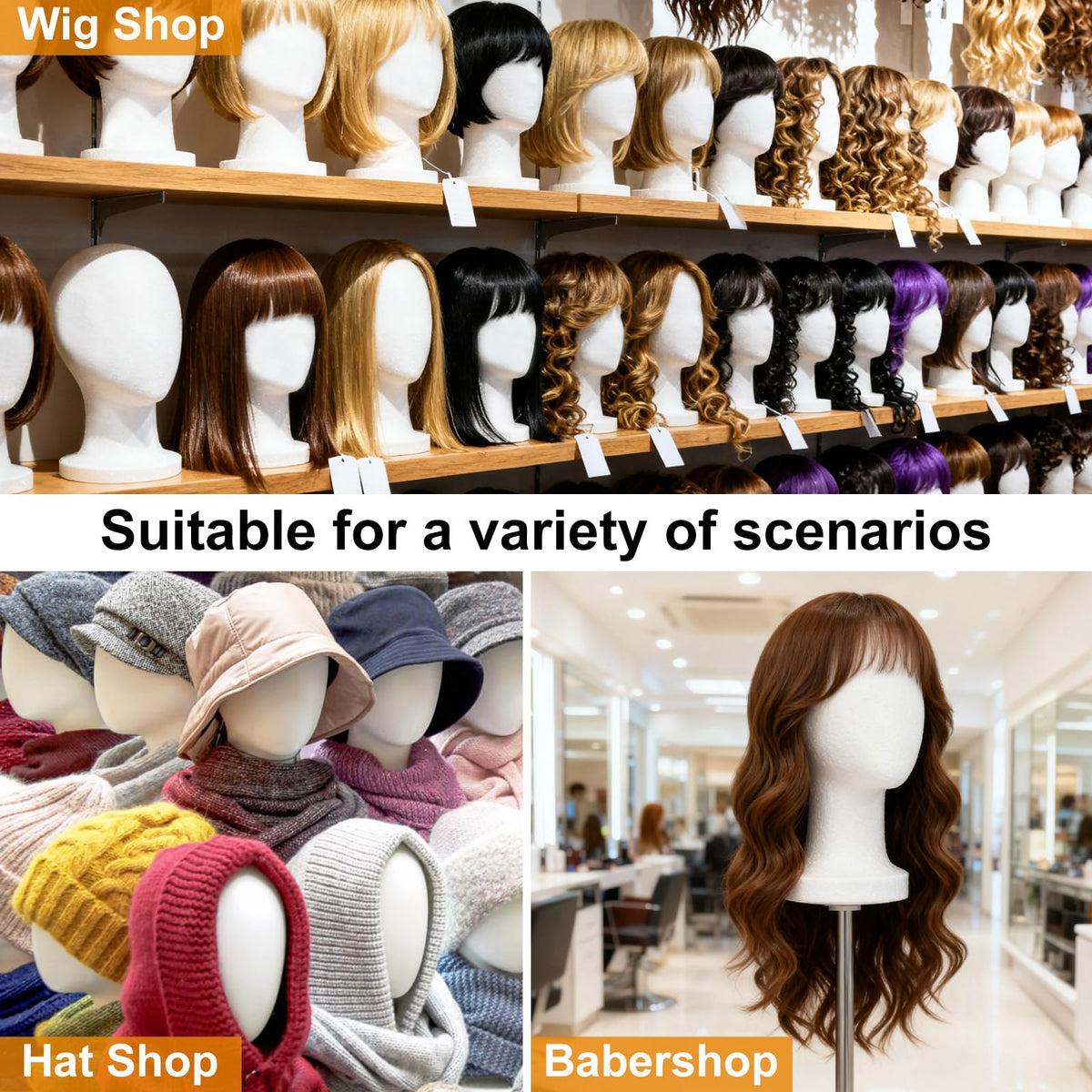 Tête de mannequin COOKOO sur un support