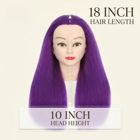 Tête de mannequin HAPOWELL avec cheveux peignés