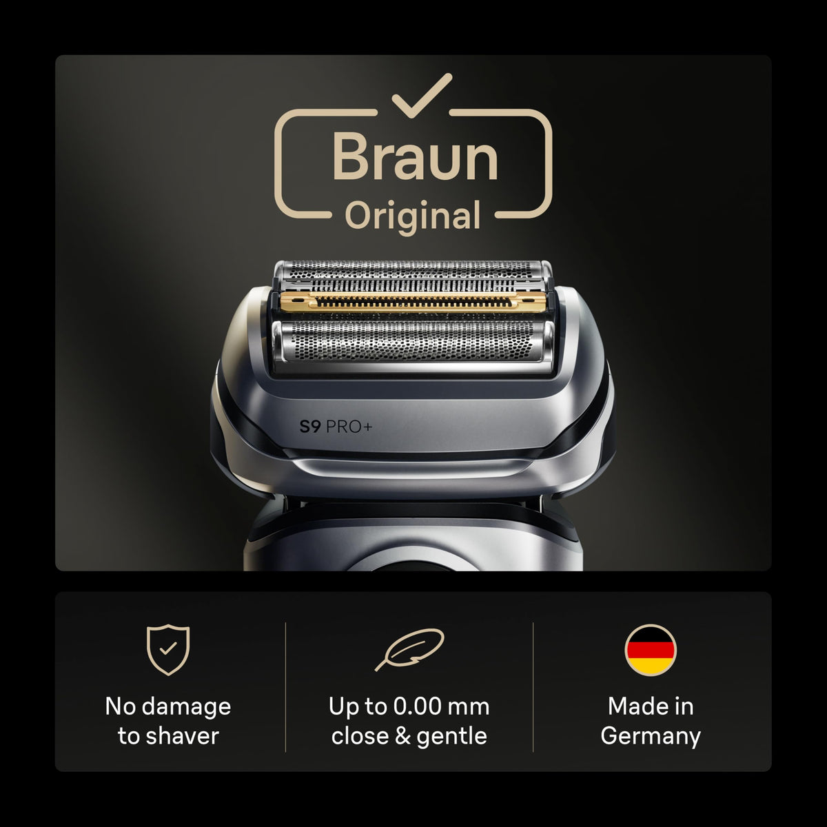 Tête de rasoir Braun Série 9 92S vue de côté
