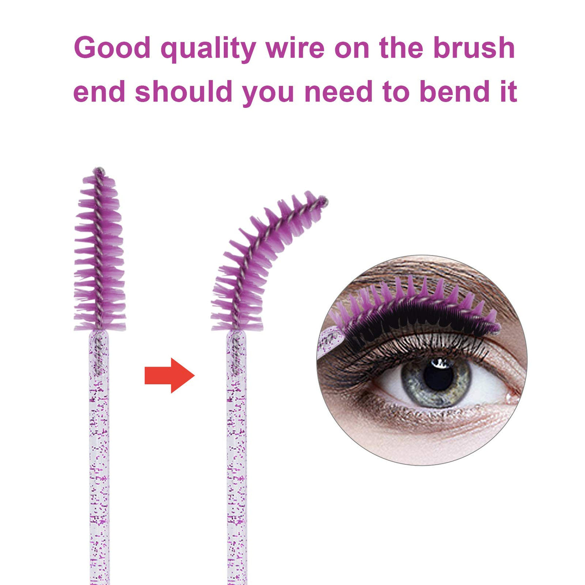 Tête flexible de la brosse à cils CHEFBEE