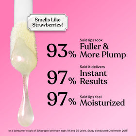 Texture brillante du gloss Too Faced sur les lèvres