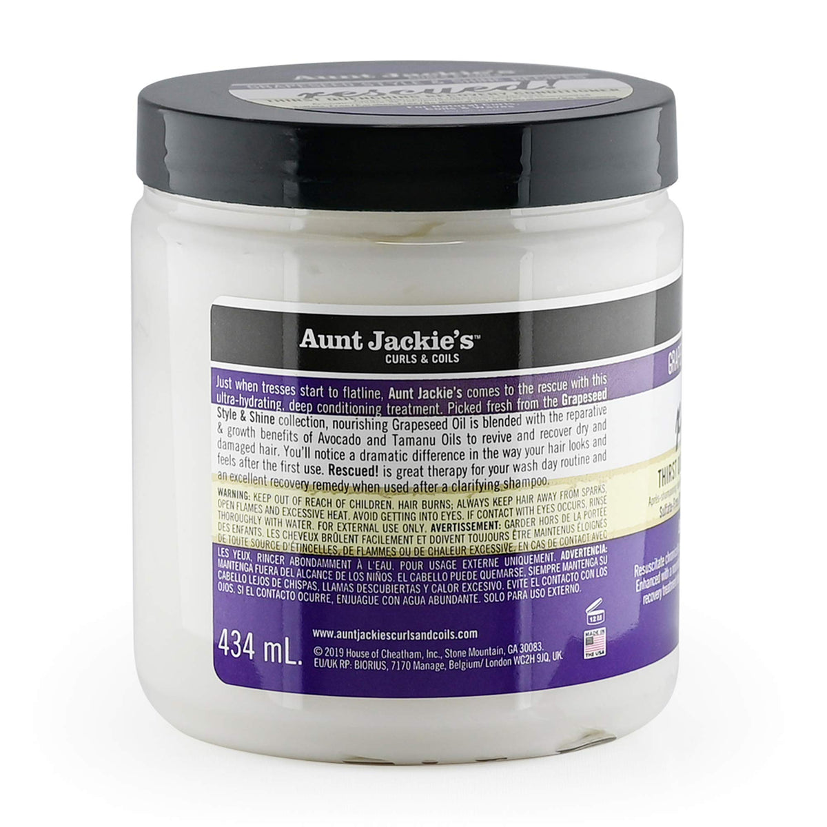 Texture crémeuse de l'après-shampoing Aunt Jackie's