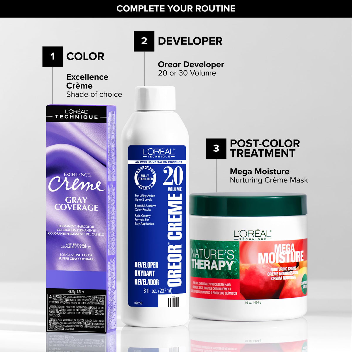 Texture crémeuse de la couleur cheveux L'OREAL TECHNIQUE