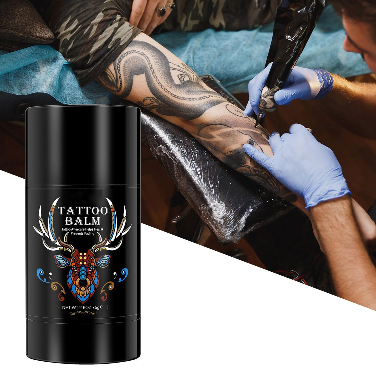 Texture crémeuse du baume après-tatouage Yecuce sur une main