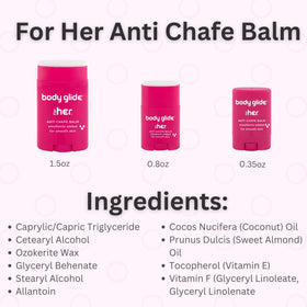 Texture crémeuse du baume BodyGlide sur une main