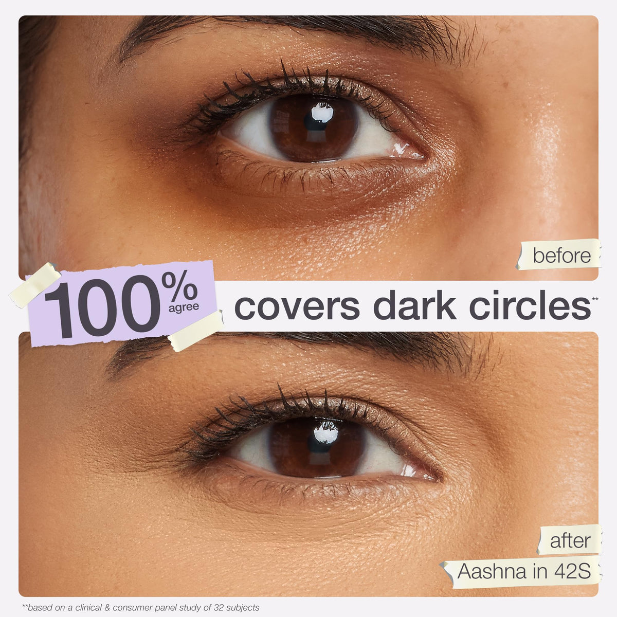 Texture crémeuse du concealer tarte sur une peau