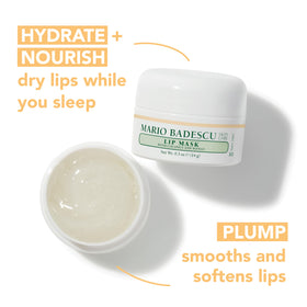Texture crémeuse du masque à lèvres Mario Badescu dans un pot