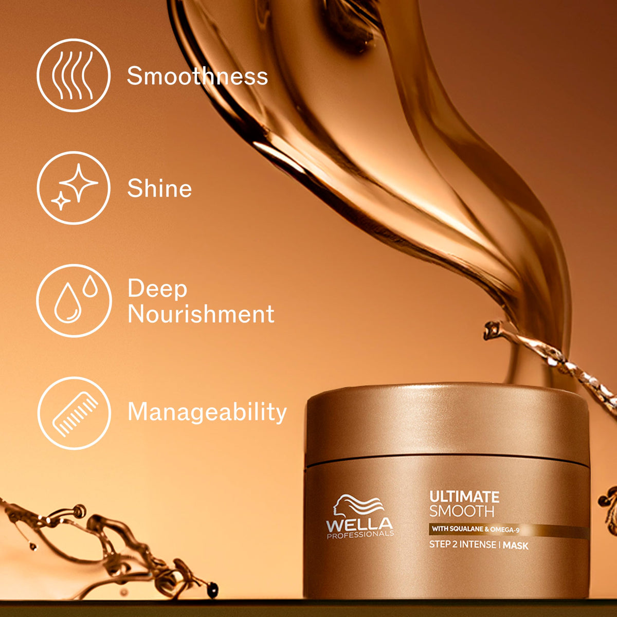 Texture crémeuse du masque ULTIMATE SMOOTH de Wella