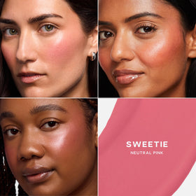 Texture crémeuse du Saie Mini Dew Blush sur la peau