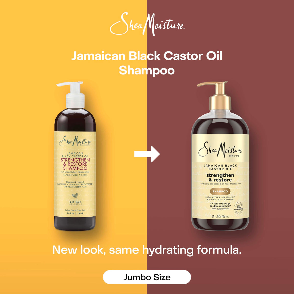 Texture crémeuse du Shampooing Fortifiant Shea Moisture sur un fond blanc