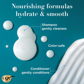 Texture crémeuse du shampooing Nourrissant au Lait de Coco OGX