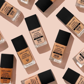 Texture de fond de teint liquide mat wet n wild sur le dos de la main